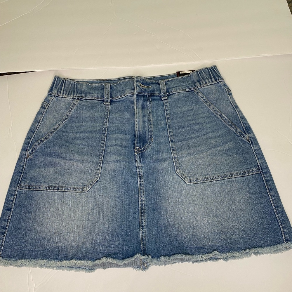 Denim No Boundaries  high rise mini skirt size med